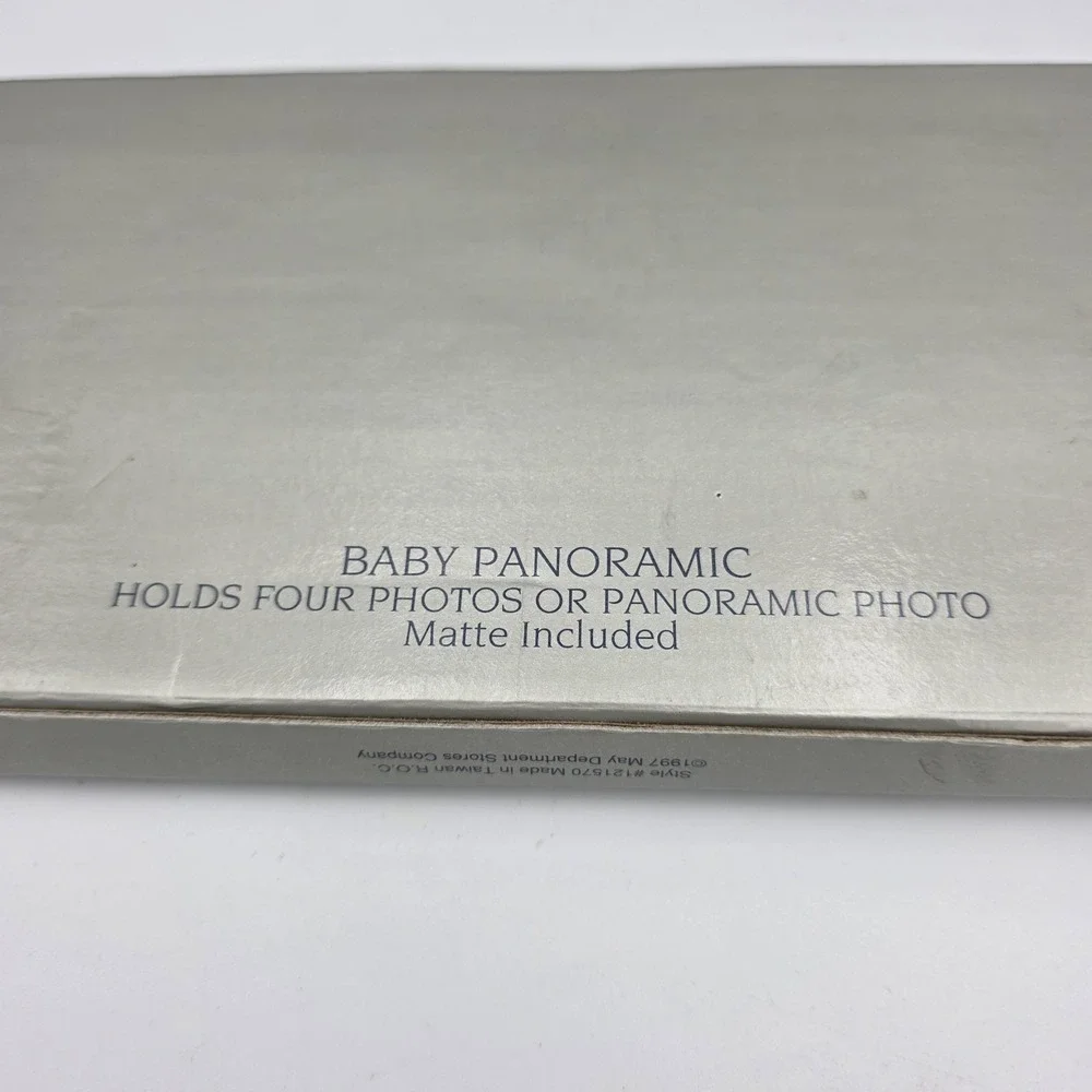 New Vtg 1997 Royal Limited Silver Baby Panoramic Photo‎ Picture Frame #121570